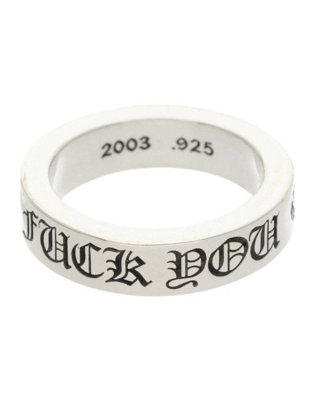 Chrome Hearts Spacer Fckyou Silver Ring